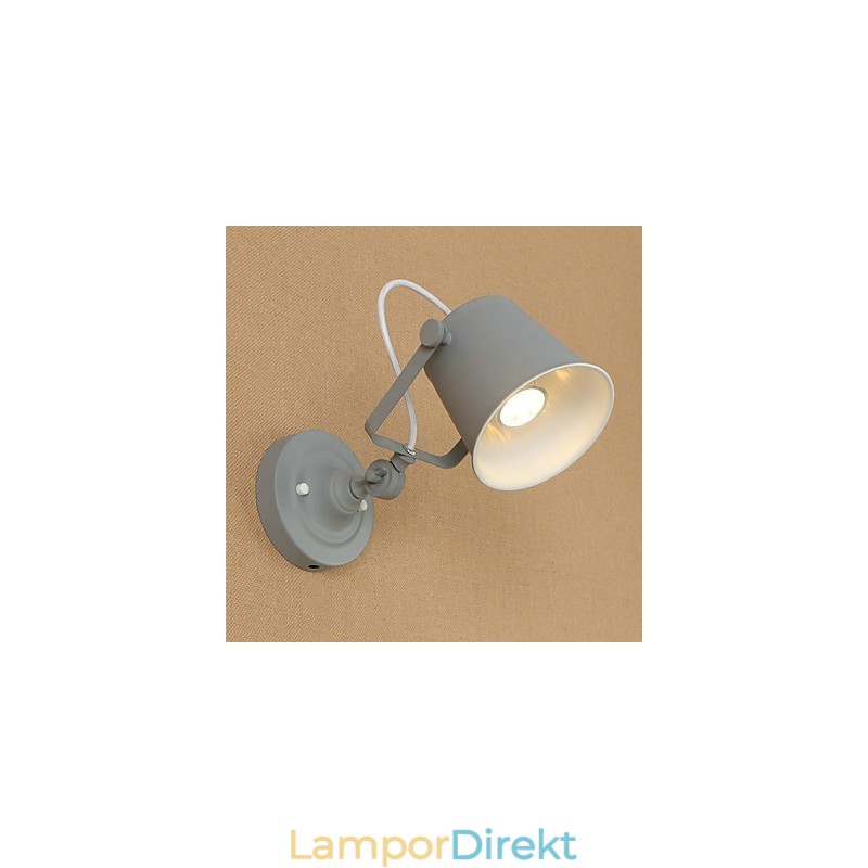Målat Stål Vägglampa Stum Svart Amerikansk Kaffe Dekoration Retro Väggljus Ljussabel Lampa På Vägg