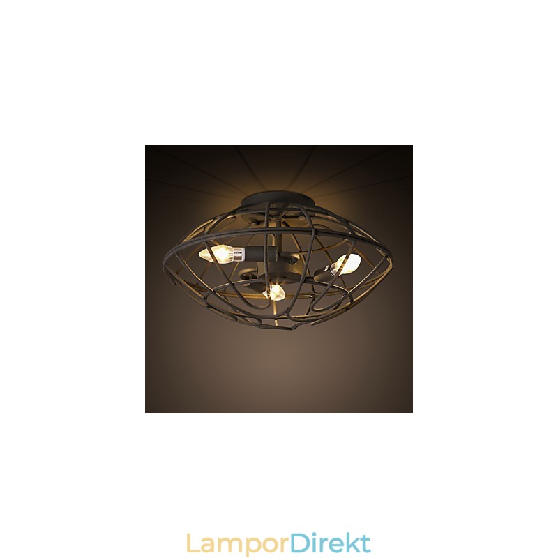 Retro Mini Style Målning Metal Flush Mount