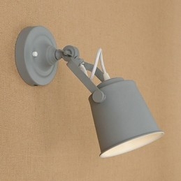 Målat Stål Vägglampa Stum Svart Amerikansk Kaffe Dekoration Retro Väggljus Ljussabel Lampa På Vägg