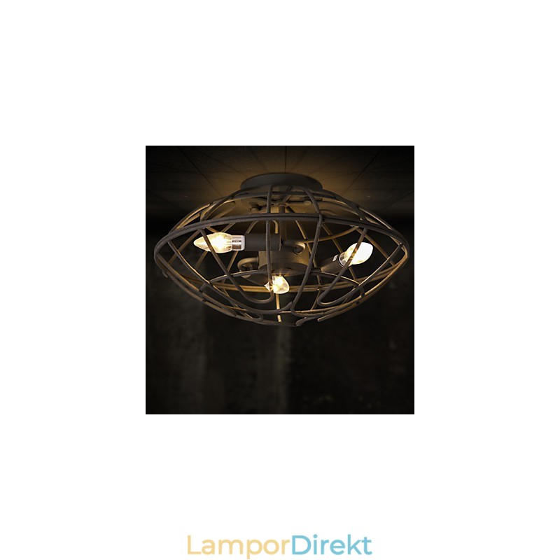 Retro Mini Style Målning Metal Flush Mount