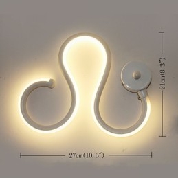Modern Minimalistisk Lampa Aluminium Lampa Sovrum Sänglampa Dekoration Designers Formad Korridor Belysning Kreativ Vardagsrumslampor