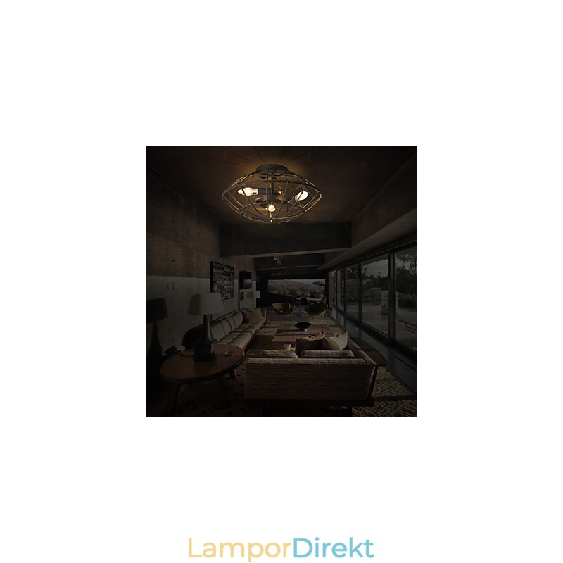 Retro Mini Style Målning Metal Flush Mount