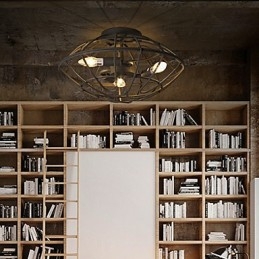 Retro Mini Style Målning Metal Flush Mount