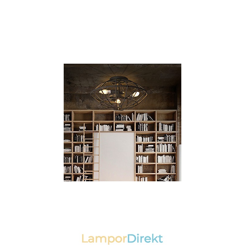 Retro Mini Style Målning Metal Flush Mount