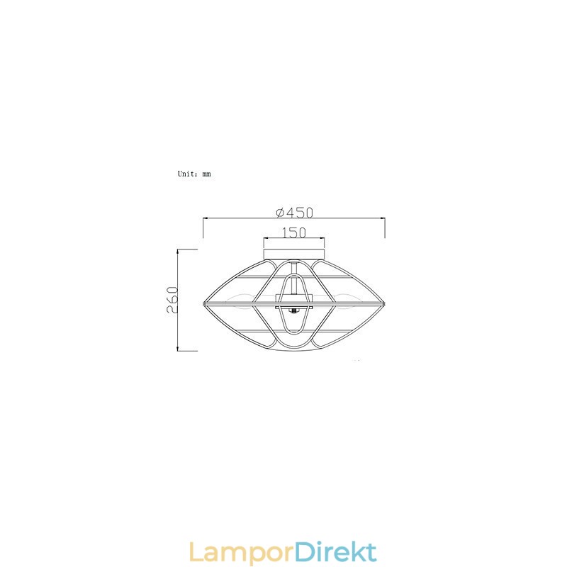 Retro Mini Style Målning Metal Flush Mount