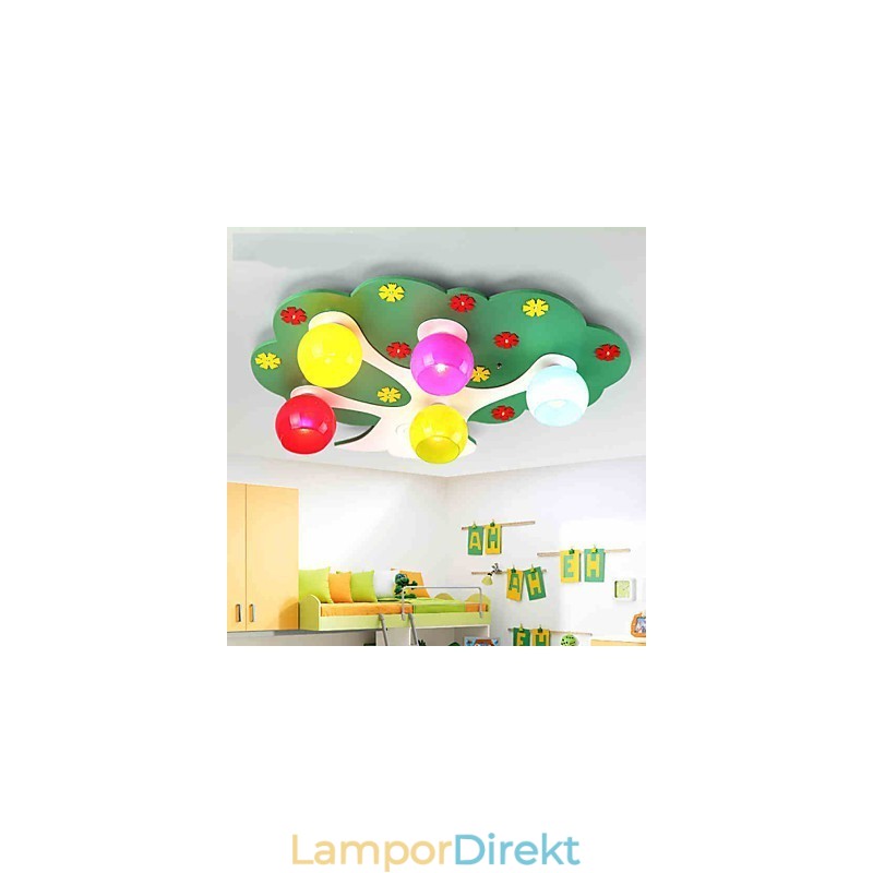 Modernt Samtida Trä Bambu Flush Mount