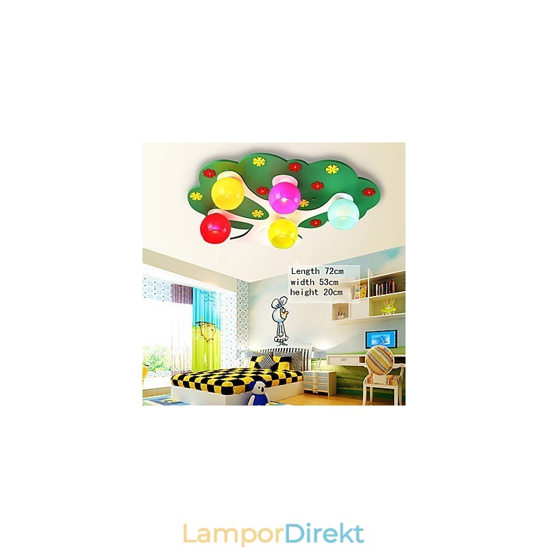Modernt Samtida Trä Bambu Flush Mount