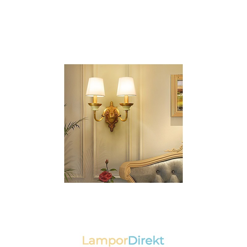 Enkel Country Traditionell Klassisk Mässing Funktion För Mini Style Uplight Vägglampor Vägglampor