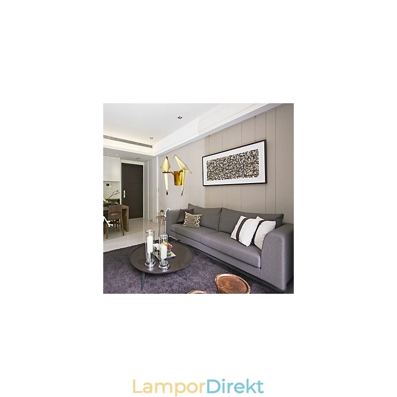 Integrerad Enkel Traditionell Klassisk Countryguldfunktion För Omgivande Ljus I Ministil