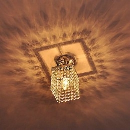 Modern Samtida Kristall I Ministil Målning Flush Mount