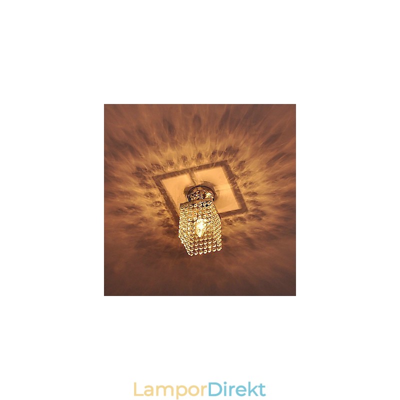 Modern Samtida Kristall I Ministil Målning Flush Mount