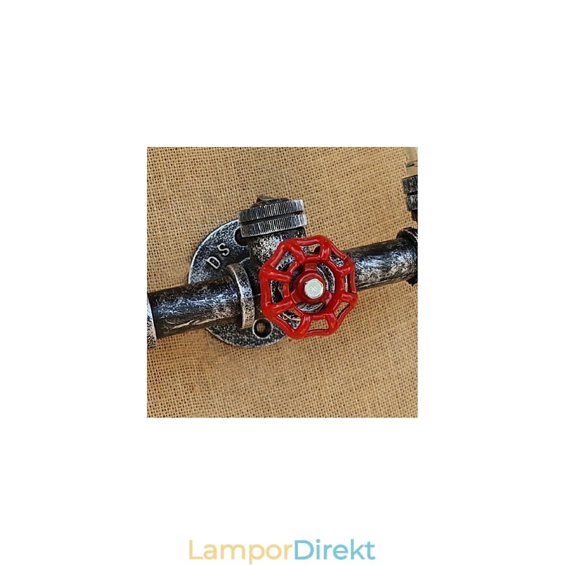 Retro Industrial Wind Switch Vattenflaska Vägglampa Vägglampa Bärnsten