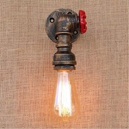 Nostalgi Enkel Vattenpipa Dekorativ Liten Vägglampa Vägglampa