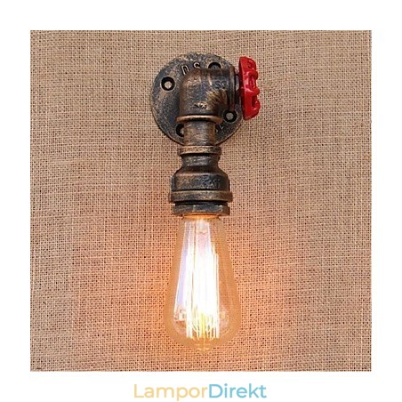 Nostalgi Enkel Vattenpipa Dekorativ Liten Vägglampa Vägglampa Nostalgi Enkel Vattenpipa Dekorativ Liten Vägglampa Vägglampa