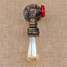 Nostalgi Enkel Vattenpipa Dekorativ Liten Vägglampa Vägglampa