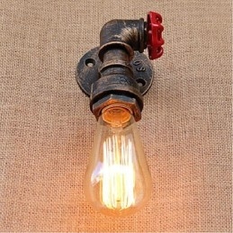 Nostalgi Enkel Vattenpipa Dekorativ Liten Vägglampa Vägglampa