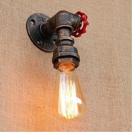 Nostalgi Enkel Vattenpipa Dekorativ Liten Vägglampa Vägglampa