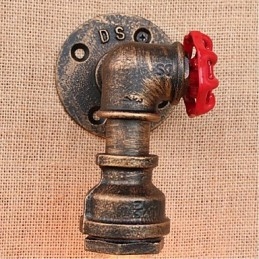 Nostalgi Enkel Vattenpipa Dekorativ Liten Vägglampa Vägglampa