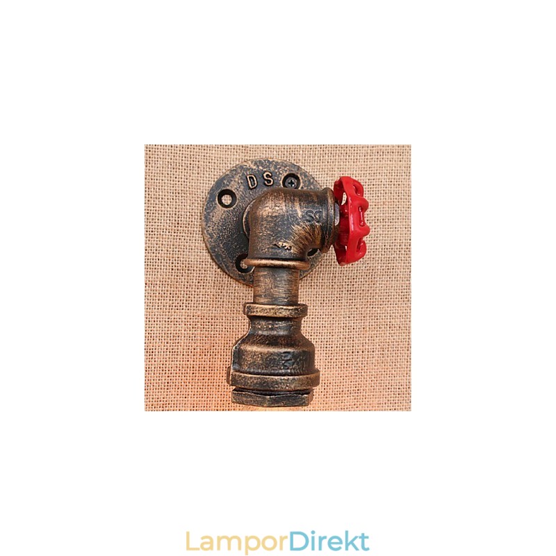 Nostalgi Enkel Vattenpipa Dekorativ Liten Vägglampa Vägglampa