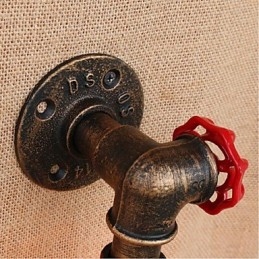 Nostalgi Enkel Vattenpipa Dekorativ Liten Vägglampa Vägglampa