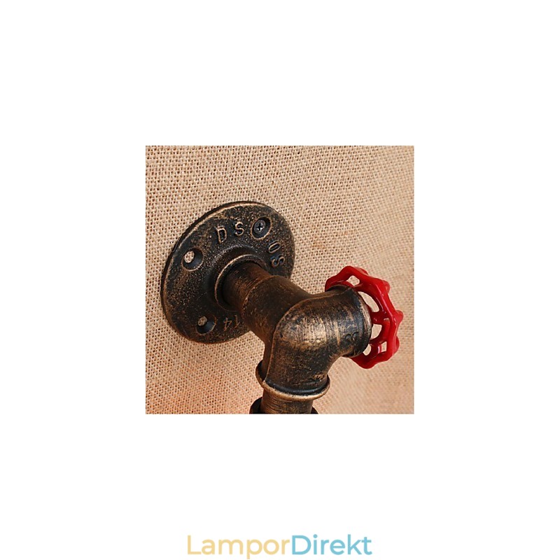 Nostalgi Enkel Vattenpipa Dekorativ Liten Vägglampa Vägglampa