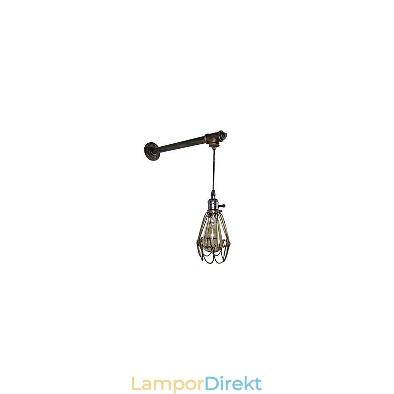 Loft Vintage Vägglampor Med Strömbrytare Industrial Edison Fashion Simplicity Wall Sconce Metal Base Cap