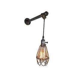 Loft Vintage Vägglampor Med Strömbrytare Industrial Edison Fashion Simplicity Wall Sconce Metal Base Cap