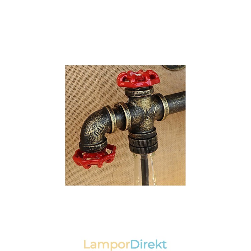 Retro Industrial Wind Switch Vattenflaska Vägglampa Vägg Ljusblå