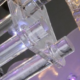 Modernt Samtida Kristallgalvaniserat Glas Infällt Fäste