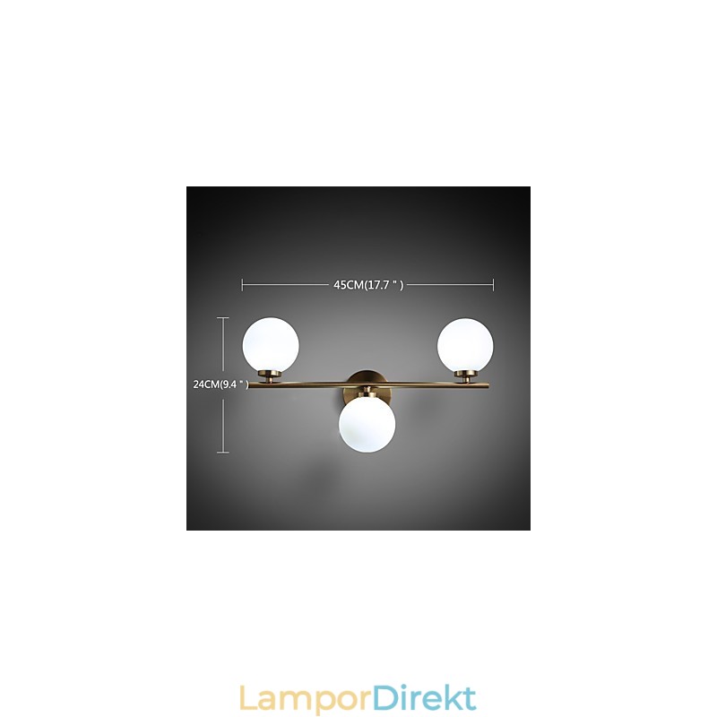 Glasvägglampa Modern Modern Bronsfunktion För Mini Style Uplight Wall Sconces Wall Light