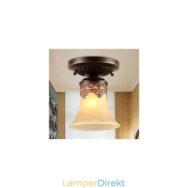 Vintage Country Island Målning Metal Flush Mount