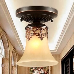 Vintage Country Island Målning Metal Flush Mount