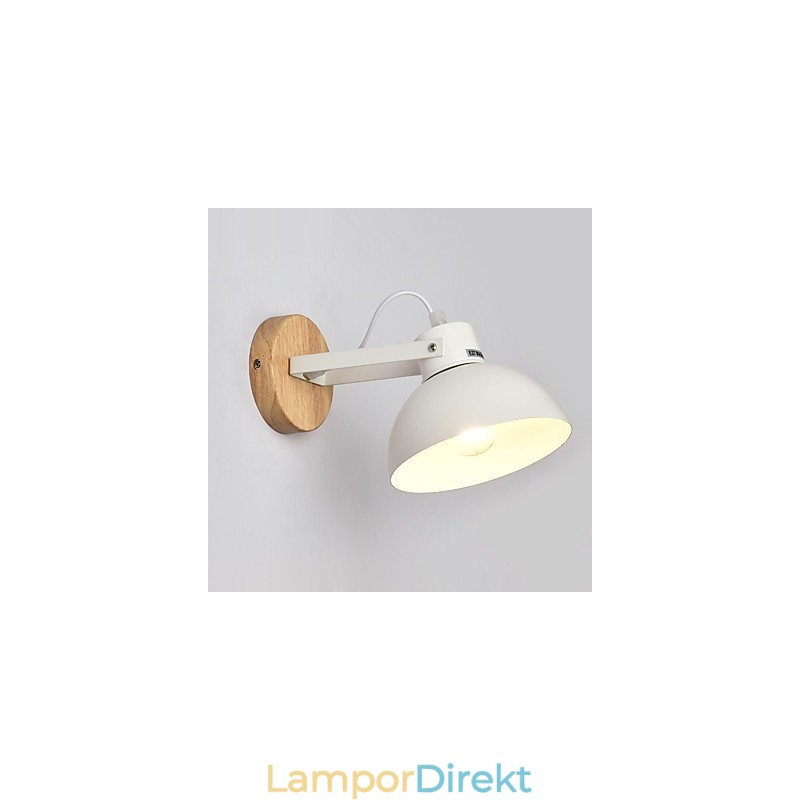 Vintage Trä Art Deco Metall Metall Rustik Vägglampa Vardagsrum Matsal Hall Vägglampa Svart Vit Valfritt