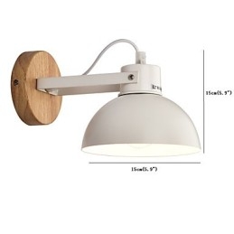 Vintage Trä Art Deco Metall Metall Rustik Vägglampa Vardagsrum Matsal Hall Vägglampa Svart Vit Valfritt