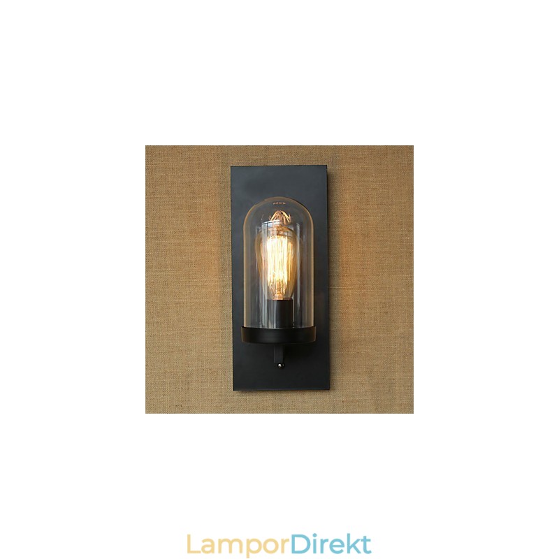 Kreativ Modern Minimalistisk Restaurang Bar Amerikansk Landgångstrappa Edison Vägg Enkel Pannlampa Glas