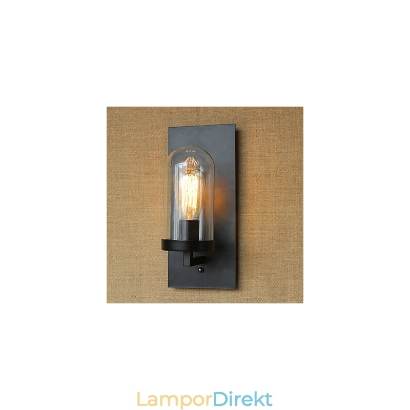 Kreativ Modern Minimalistisk Restaurang Bar Amerikansk Landgångstrappa Edison Vägg Enkel Pannlampa Glas
