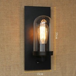 Kreativ Modern Minimalistisk Restaurang Bar Amerikansk Landgångstrappa Edison Vägg Enkel Pannlampa Glas
