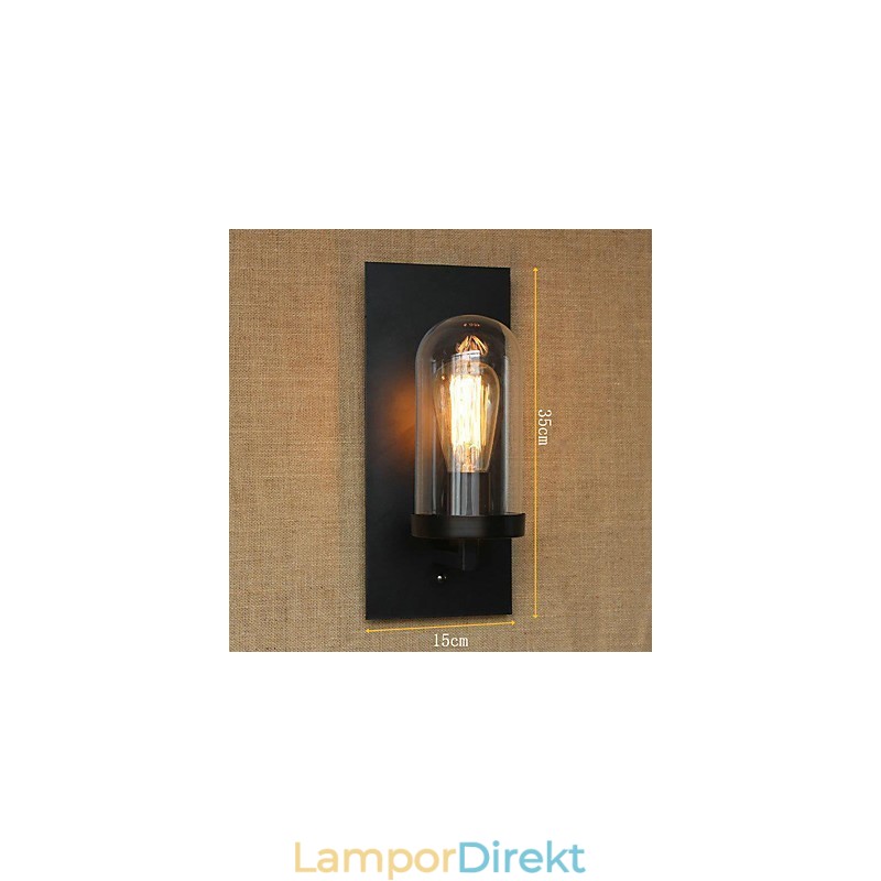 Kreativ Modern Minimalistisk Restaurang Bar Amerikansk Landgångstrappa Edison Vägg Enkel Pannlampa Glas