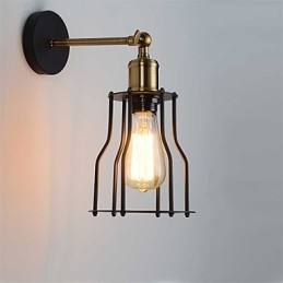 Loft Vintage Vägglampor Industriell Edison Mode Enkelhet Vägglampor Metall Base Cap