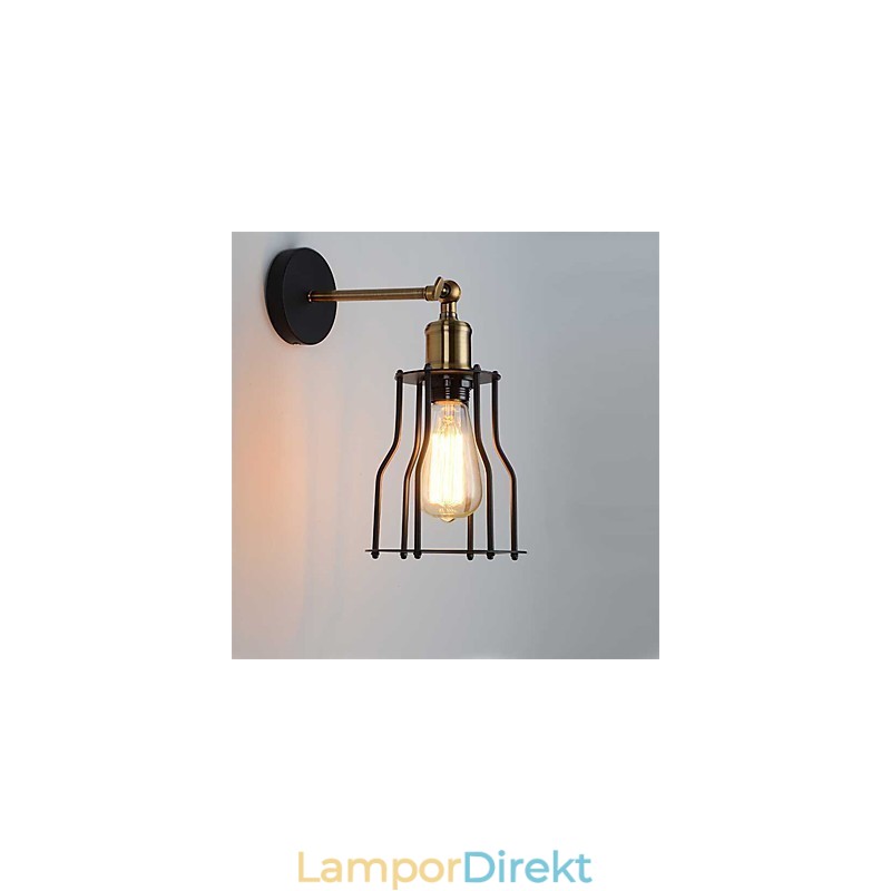Loft Vintage Vägglampor Industriell Edison Mode Enkelhet Vägglampor Metall Base Cap