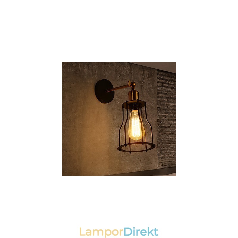 Loft Vintage Vägglampor Industriell Edison Mode Enkelhet Vägglampor Metall Base Cap