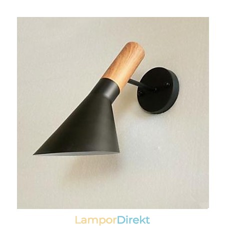Modern Enkel Vardagsrum Säng Smidesjärn Imitation Trä Vägglampa Modern Enkel Vardagsrum Säng Smidesjärn Imitation Trä Vägglampa