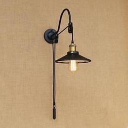 Lyftande Matsal Vägglampa Med Justerbar Gänga Längd På Retro Kreativ Karaktär Sovrum Vägglampa Järn