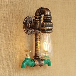 Country Retro Painting Feature För Mini Style Ambient Light Wall Sconces Wall Light