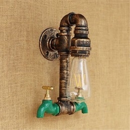 Country Retro Painting Feature För Mini Style Ambient Light Wall Sconces Wall Light