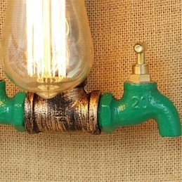 Country Retro Painting Feature För Mini Style Ambient Light Wall Sconces Wall Light