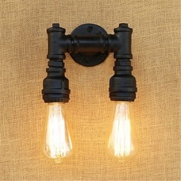 Rustik Lodge Country Retro Målning Funktion För Mini Style Ambient Light Wall Sconces