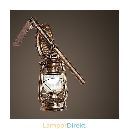 Rustik Lodge Målningsfunktion För Mini Style Uplight Vägglampor Vägglampa C