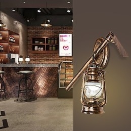 Rustik Lodge Målningsfunktion För Mini Style Uplight Vägglampor Vägglampa C