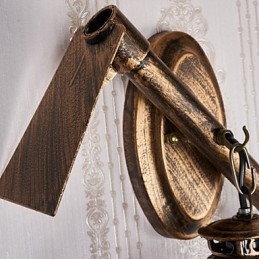 Rustik Lodge Målningsfunktion För Mini Style Uplight Vägglampor Vägglampa C